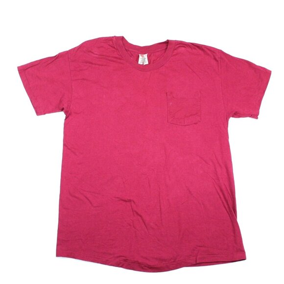 Hanes Other - Vintage 80s 90s Hanes Mens Large 42-44 Red Pocket Single Stitch TShirt USA 50/50
